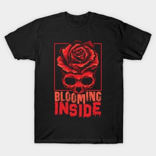 Blooming Inside Halloween Skull T-Shirt